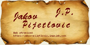 Jakov Pijetlović vizit kartica